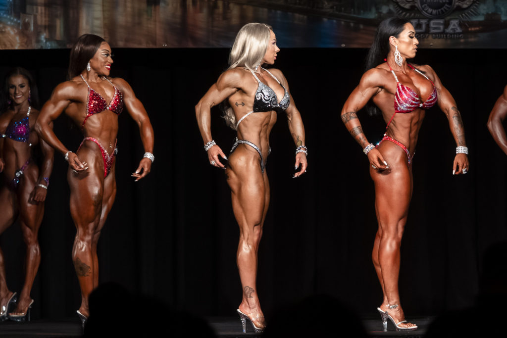 Figure Pro Mandy Urner at prejudging for the 2022 NPC/IFBB Pittsburgh Pro